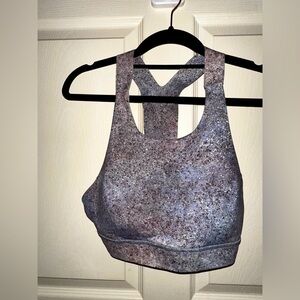 Lululemon Women's Speckled Fast & Free Bra sports bra 10 gym activewear athletic